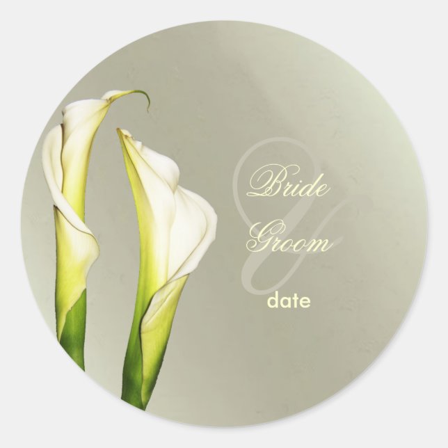 Adesivos de casamento Calla Lillies (Frente)