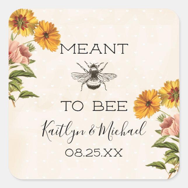 Adesivos de casamento com monograma personalizado  (Frente)