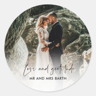 Adesivos de Casamento de Amor e Gratidão