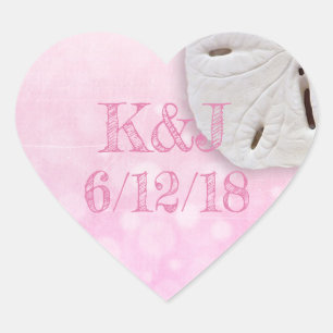 Adesivos de Casamento de Dólar de Areia Rosa