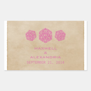 Adesivos de Casamento de Jogadores de Gelo D20, Gr