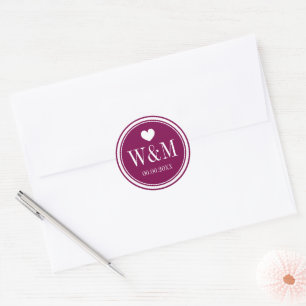 Adesivos de casamento e selos de favor vermelho bo