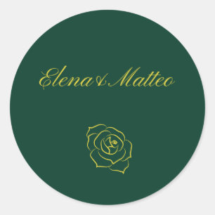 Adesivos de casamento Emerald Romance