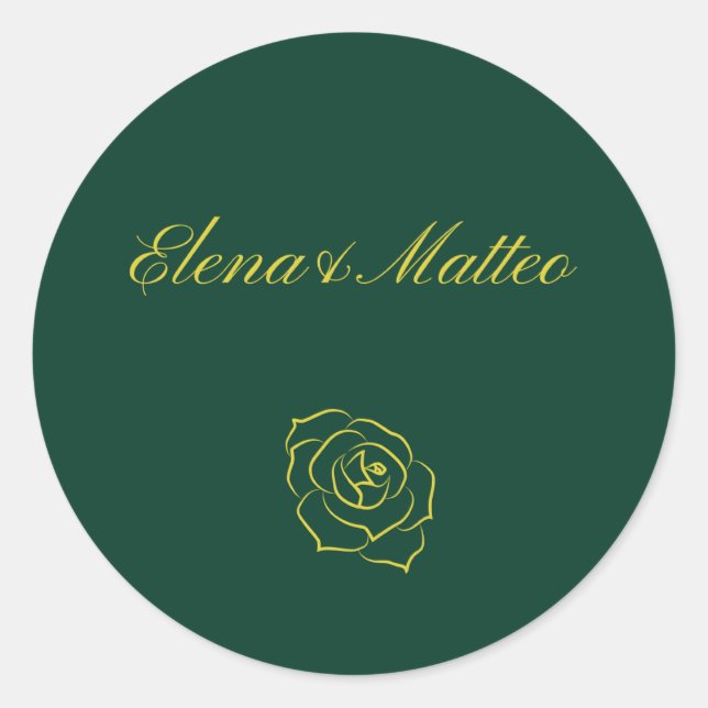 Adesivos de casamento Emerald Romance (Frente)