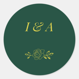 Adesivos de casamento Emerald Romance