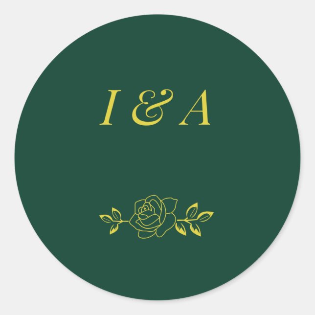 Adesivos de casamento Emerald Romance (Frente)