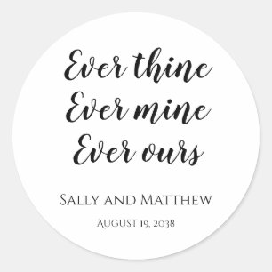 Adesivos de Casamento Ever Thine Ever Mine Ever Ou