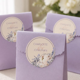 Adesivos de casamento florais cor de pêssego