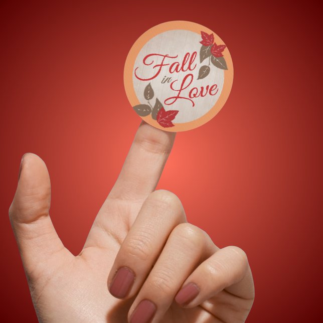 Adesivos de casamento ou chá de panela para se apa (Fall Leaves Fall in Love Wedding or Bridal Shower Stickers for Favors, Envelope Seals & More)