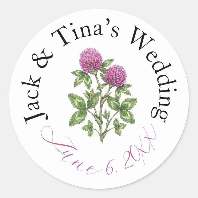 Adesivos de casamento personalizados (Frente)