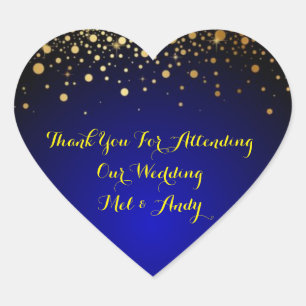 Adesivos de casamento personalizáveis Royal Blue e