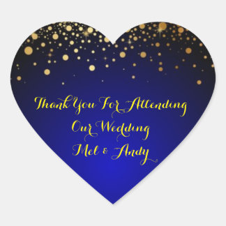 Adesivos de casamento personalizáveis Royal Blue e
