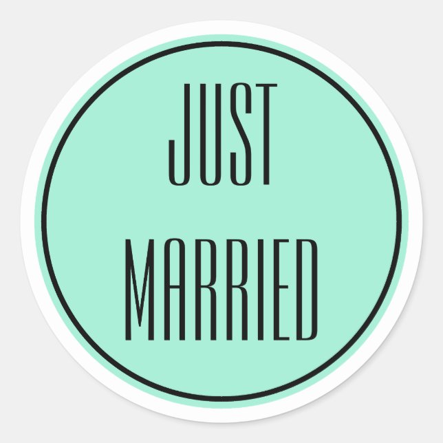 Adesivos de Casamento Recém-Casados (Frente)