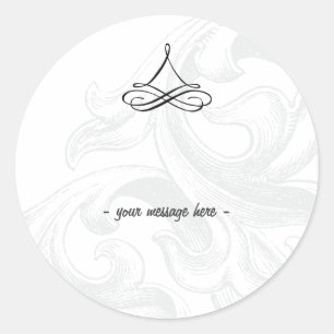 Adesivos de casamento rolo elegante