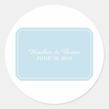 Adesivos de Casamento Simplesmente Elegante Azul