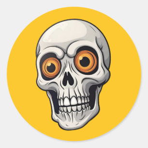 Adesivos de Caveira de Halloween Assustadores