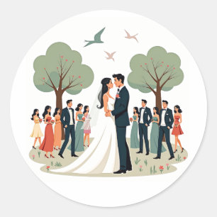 Adesivos de Celebração de Casamento