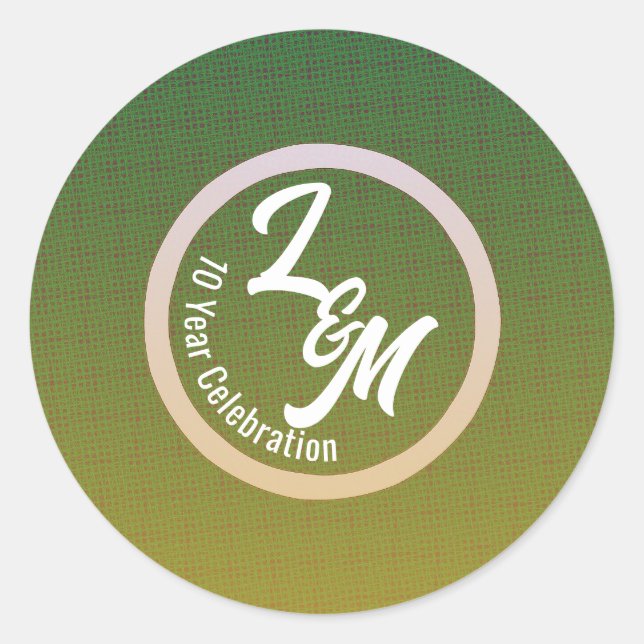 Adesivos de Celebração Verde Personalizados (Frente)