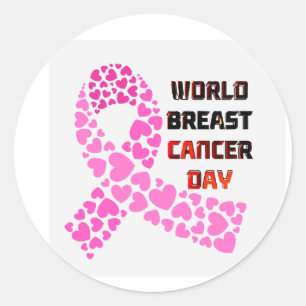 Adesivos de celebrações do Dia Mundial do Cancer d