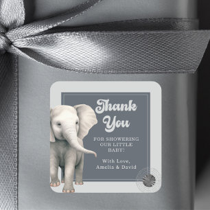 Adesivos de Chá de Bebê de Elefante Safari