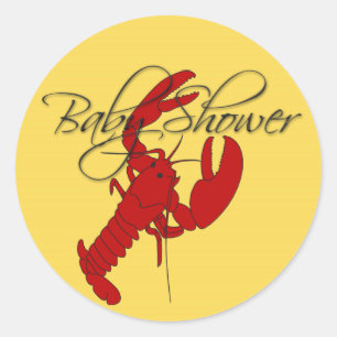 Adesivos de Chá de Bebê Lagostim Red Lobster
