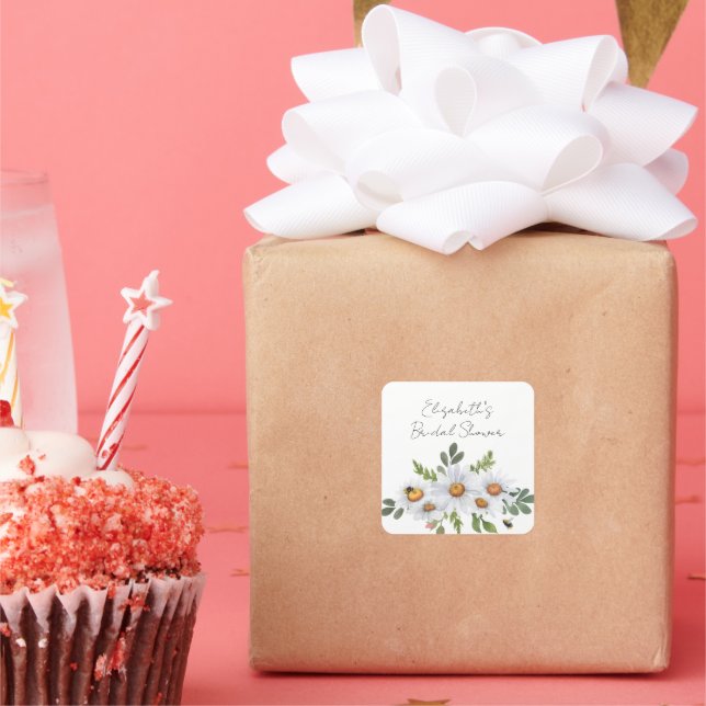 Adesivos de chá de panela de margarida branca (Festa)