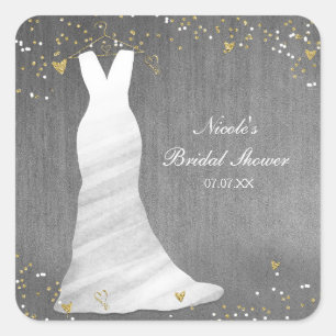 Adesivos de Chuva de Confete de Vestido de Noiva M