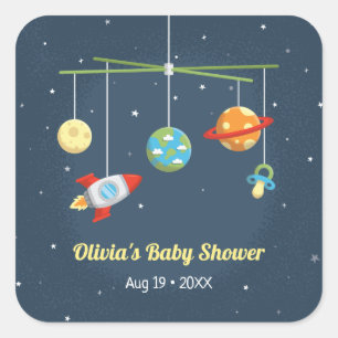 Adesivos de Chuveiro de Bebê Menino Outer Space Cr