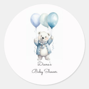 Adesivos de Chuveiro de Bebê Urso Polar Fofo