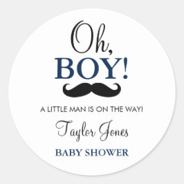 Adesivos de Chuvinha de Bebê com Bigode Oh Boy