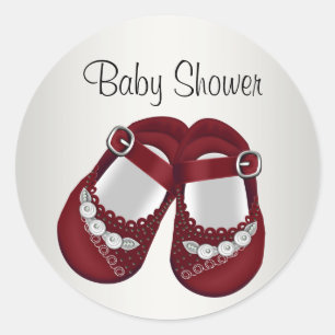 Adesivos de Chuvinha de Bebê Menina Sapatos Vermel