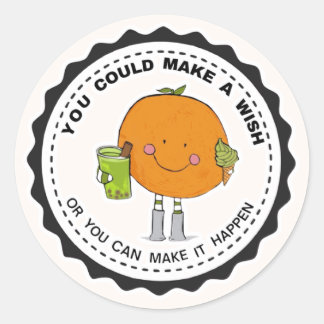 Adesivos de citações motivacionais de comida fofos