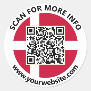 Adesivos de Código QR da Dinamarca Moderna, Bandei