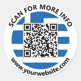 Adesivos de Código QR da Grécia Moderna, Bandeira 