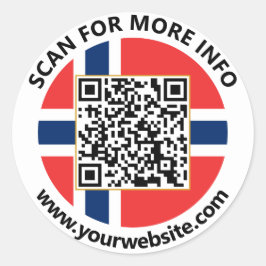 Adesivos de Código QR da Noruega Moderna, Bandeira