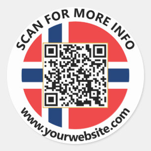Adesivos de Código QR da Noruega Moderna, Bandeira