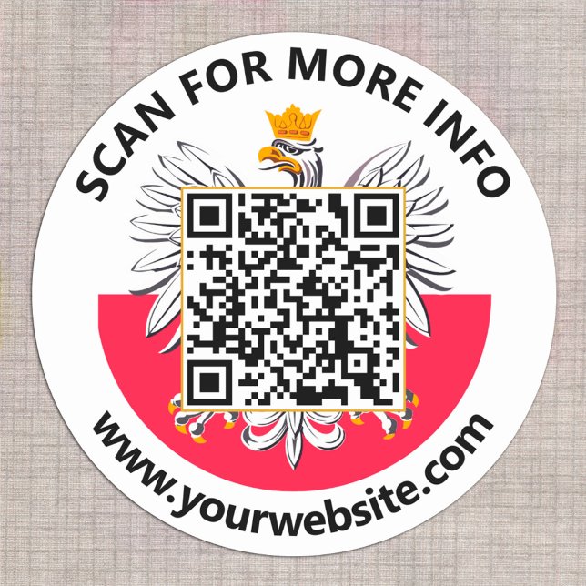 Adesivos de Código QR da Polónia Moderna, Bandeira (Criador carregado)