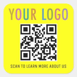 Adesivos de Código QR de Construção Logo Personali