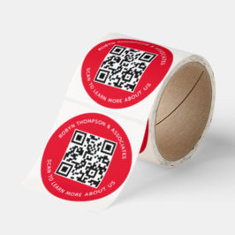 Adesivos de Código QR Empresarial Vermelho Persona