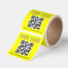 Adesivos de Código QR Quadrado Personalizados com 