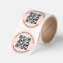 Adesivos de Código QR Redondo de 3 Polegadas Perso