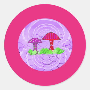Adesivos de Cogumelo Rosa