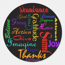 Adesivos de Colagem de Palavras Motivacionais