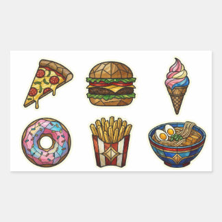 Adesivos de comida Stained Glass Foodie