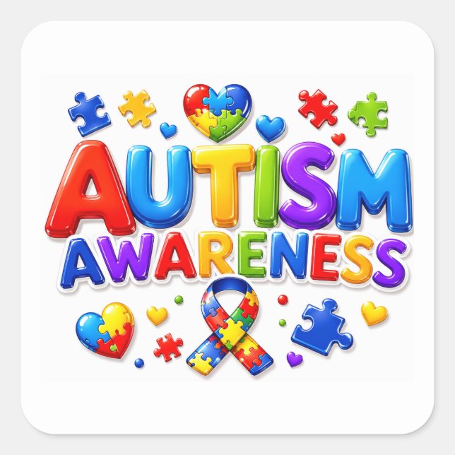 Adesivos de Conscientização do Autismo (Frente)