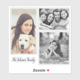 Adesivos de Contorno de Fotografias da Família Per