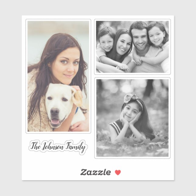 Adesivos de Contorno de Fotografias da Família Per (Folha)