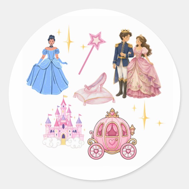 Adesivos de Contos de Fadas da Princesa para Crian (Frente)