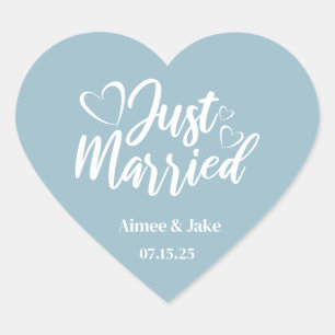 Adesivos de Coração Casados Personalizados