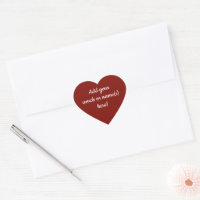 Adesivos de Coração Vermelho de Celeiro Personaliz